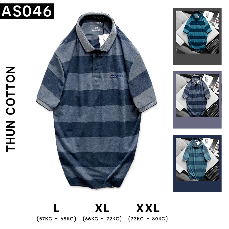 16531-0450148284-as046-1.png Áo Thun Polo Sọc Nam Tay Ngắn - AS046
