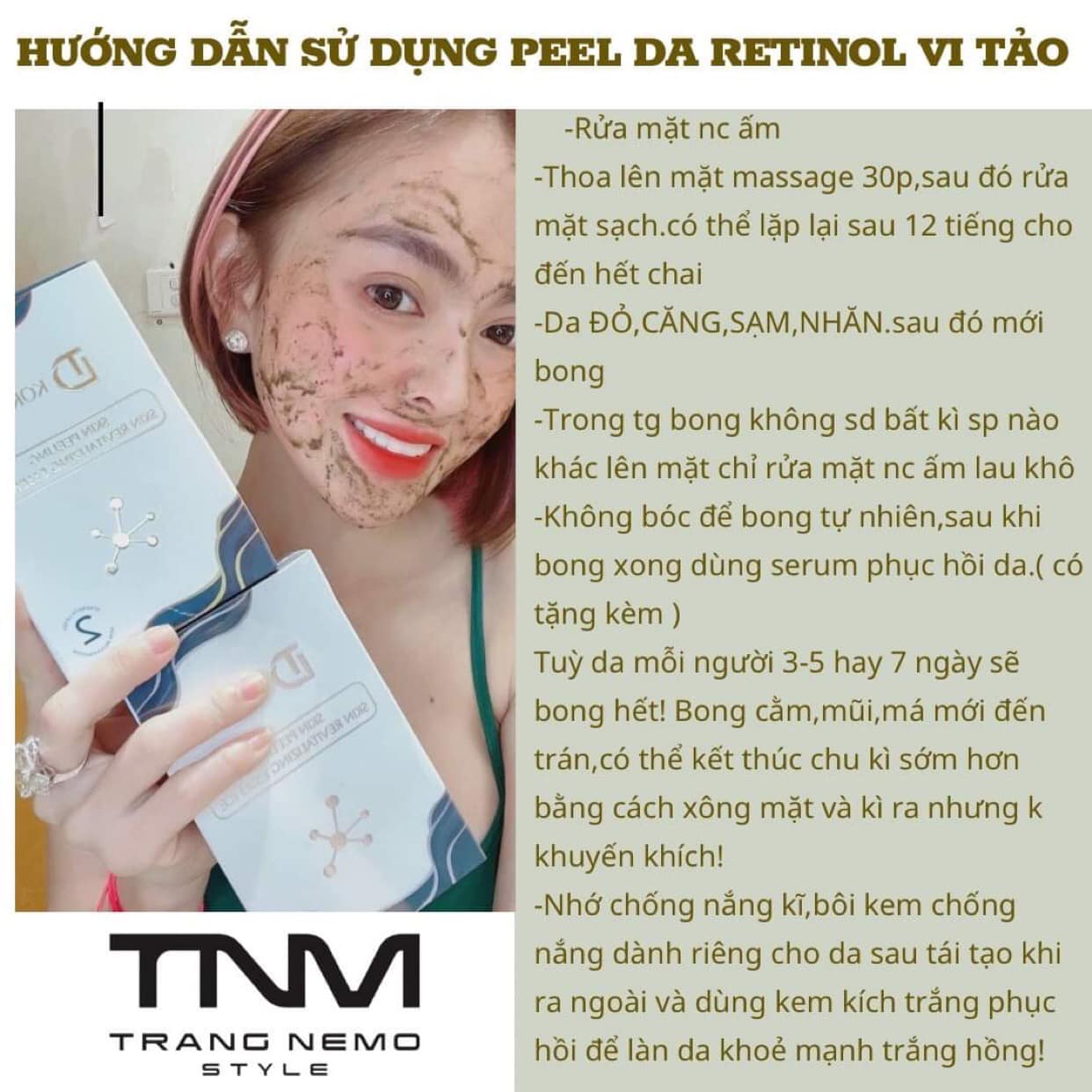 Peel Da Retinol Vi Tảo Chính Hãng: Giải Pháp Tối Ưu Cho Làn Da Hoàn Hảo