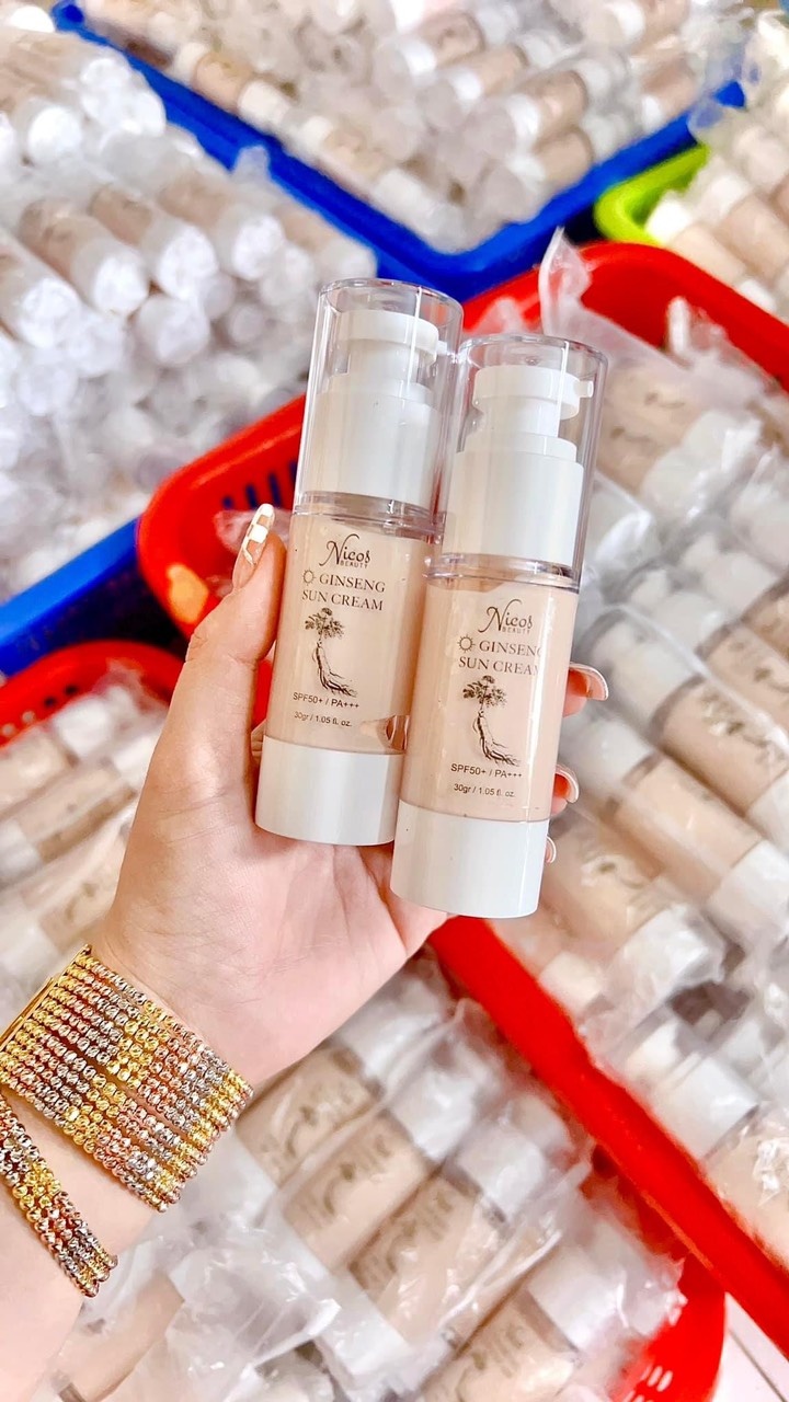 Kem Chống Nắng Rể Sâm Nicos Beauty Kem Chống Nắng Rể Sâm Nicos Beauty