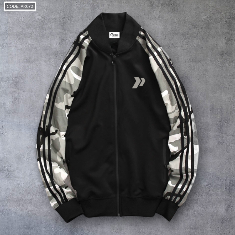 Shop sỉ áo Khoác Nam Bomber Phối Tay Lính