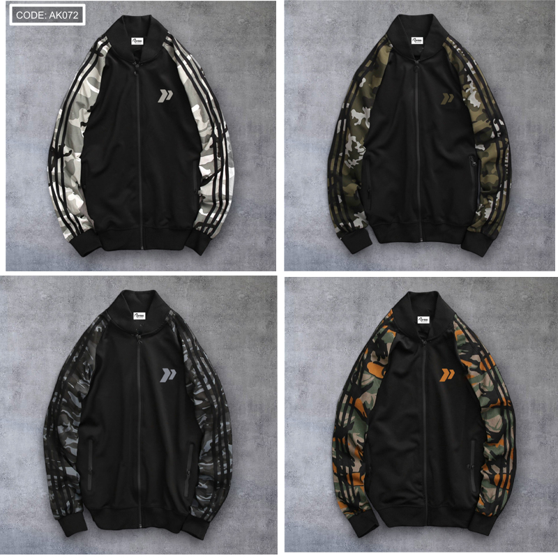 Shop sỉ áo Khoác Nam Bomber Phối Tay Lính