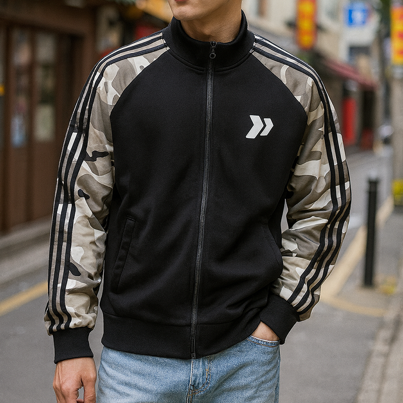 Shop sỉ áo Khoác Nam Bomber Phối Tay Lính