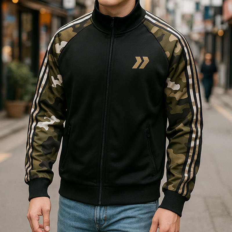 Shop sỉ áo Khoác Nam Bomber Phối Tay Lính