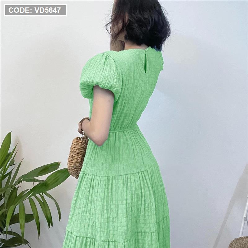 Đầm xanh lá cây cho bé gái cực cool-sileshop.com - thế giới thời trang
