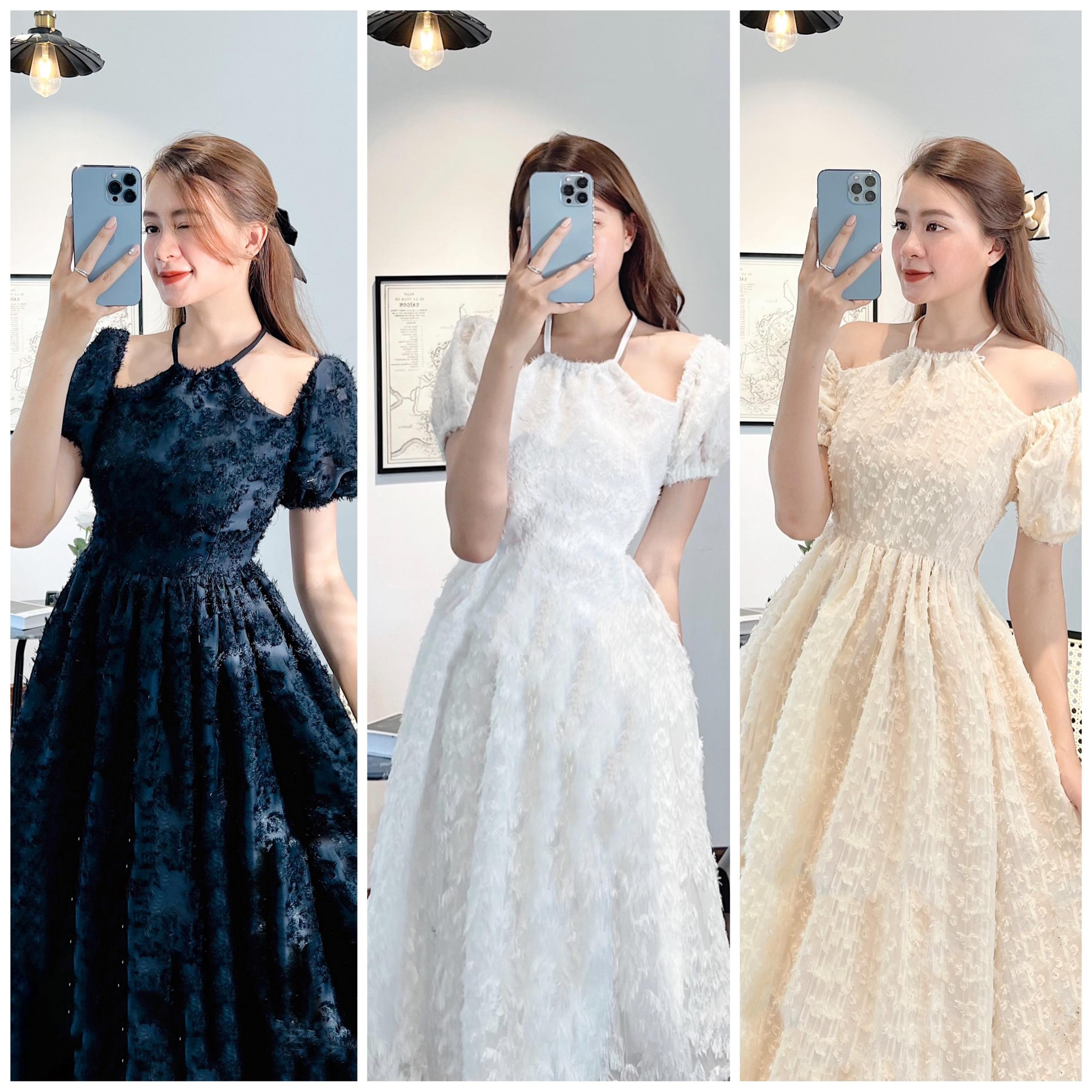 Đầm xòe cổ yếm hiện đại  TA Shop  Chuyên Quần Áo Thời Trang Nữ Tphcm