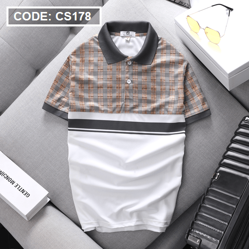 Áo thun nam cổ bẻ phối sọc( có size 3x) Áo thun nam cổ bẻ phối sọc( có size 3x)