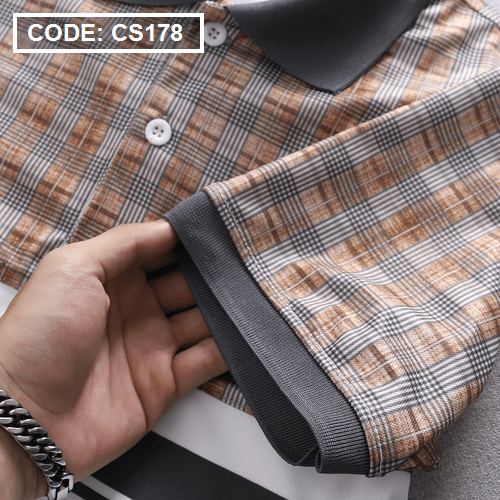 Áo thun nam cổ bẻ phối sọc( có size 3x) Áo thun nam cổ bẻ phối sọc( có size 3x)