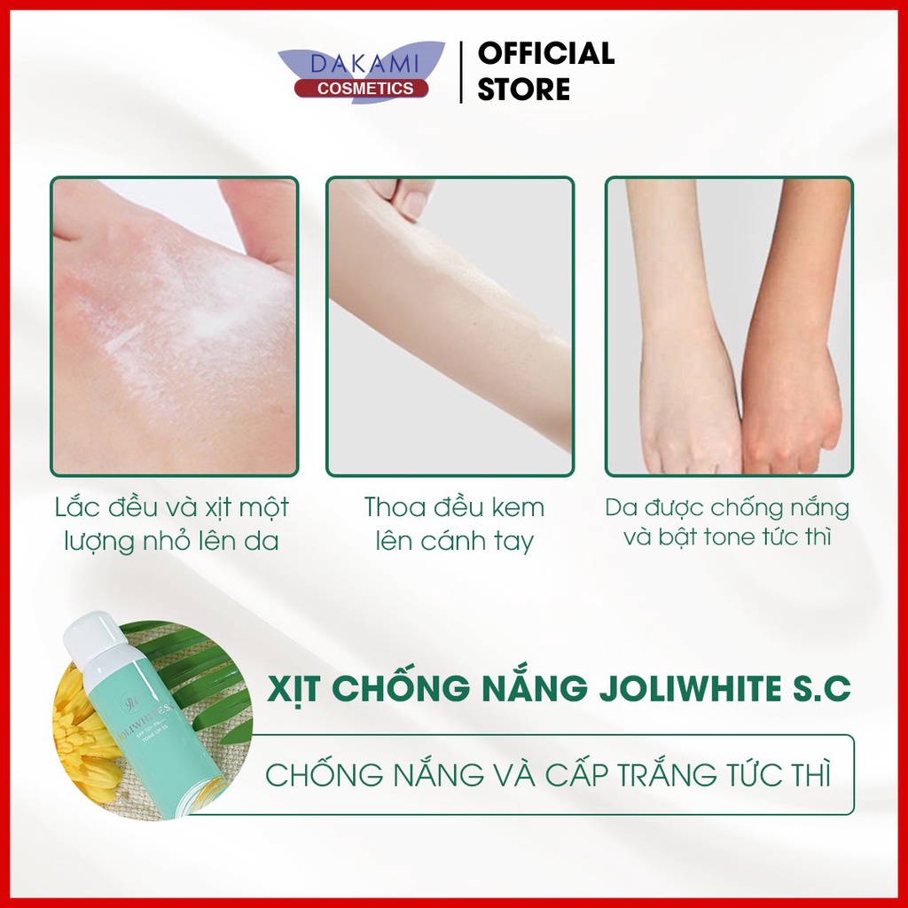 Giá sỉ xịt Chống Nắng Body Joliwhite 180ml Xịt Chống Nắng Body Joliwhite 180ml