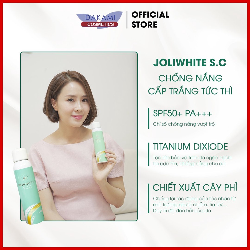 Giá sỉ xịt Chống Nắng Body Joliwhite 180ml Xịt Chống Nắng Body Joliwhite 180ml