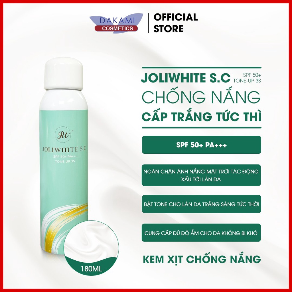 Giá sỉ xịt Chống Nắng Body Joliwhite 180ml Xịt Chống Nắng Body Joliwhite 180ml