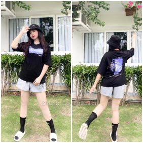 Set bộ nữ quần đùi thun cotton big size 60-70kg - DB0491
