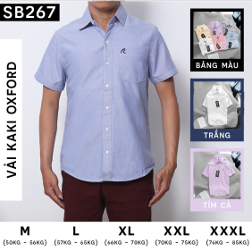 Áo Sơ Mi Nam Oxford Tay Ngắn Có Túi Rayman Rurumen( Có size 3x) - SB267