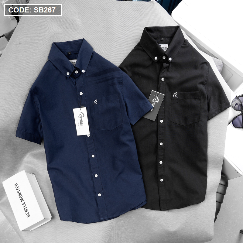 Kho sỉ áo Sơ Mi Nam Oxford Tay Ngắn Có Túi Rayman Rurumen( Có size 3x)
