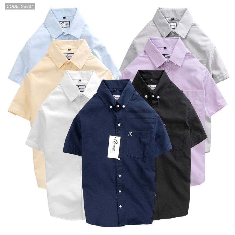 Kho sỉ áo Sơ Mi Nam Oxford Tay Ngắn Có Túi Rayman Rurumen( Có size 3x)