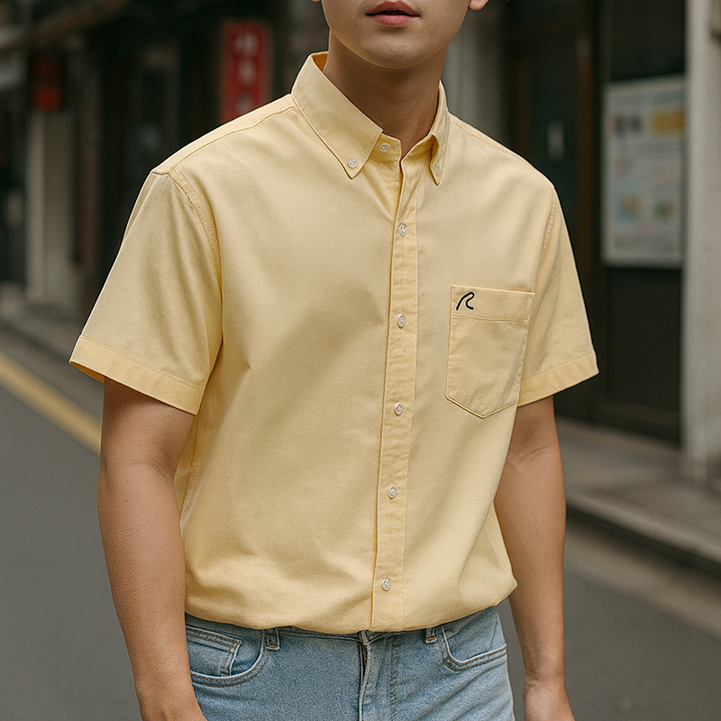 Kho sỉ áo Sơ Mi Nam Oxford Tay Ngắn Có Túi Rayman Rurumen( Có size 3x)