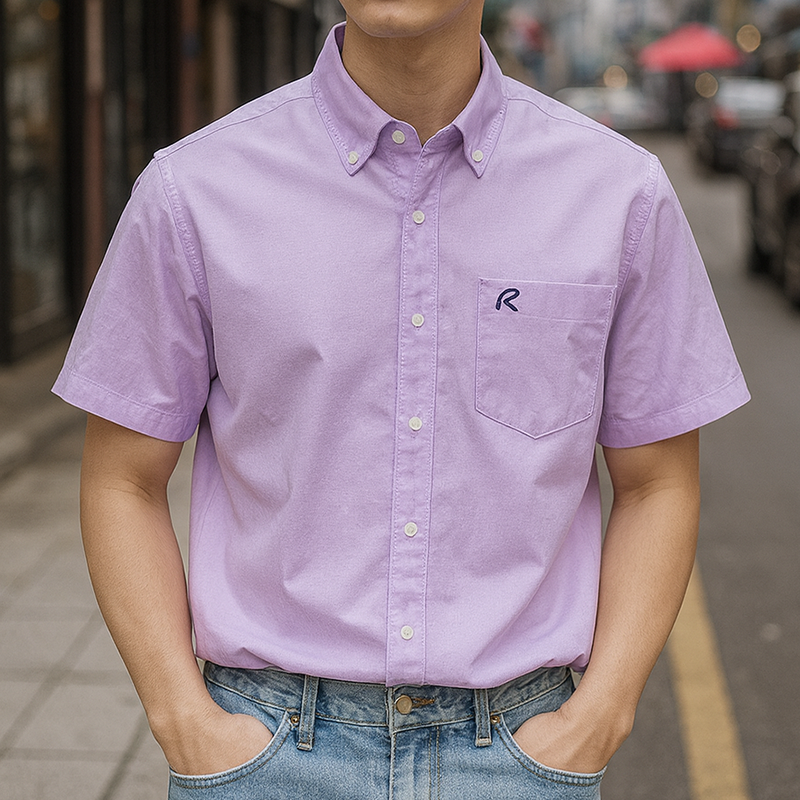 Kho sỉ áo Sơ Mi Nam Oxford Tay Ngắn Có Túi Rayman Rurumen( Có size 3x)