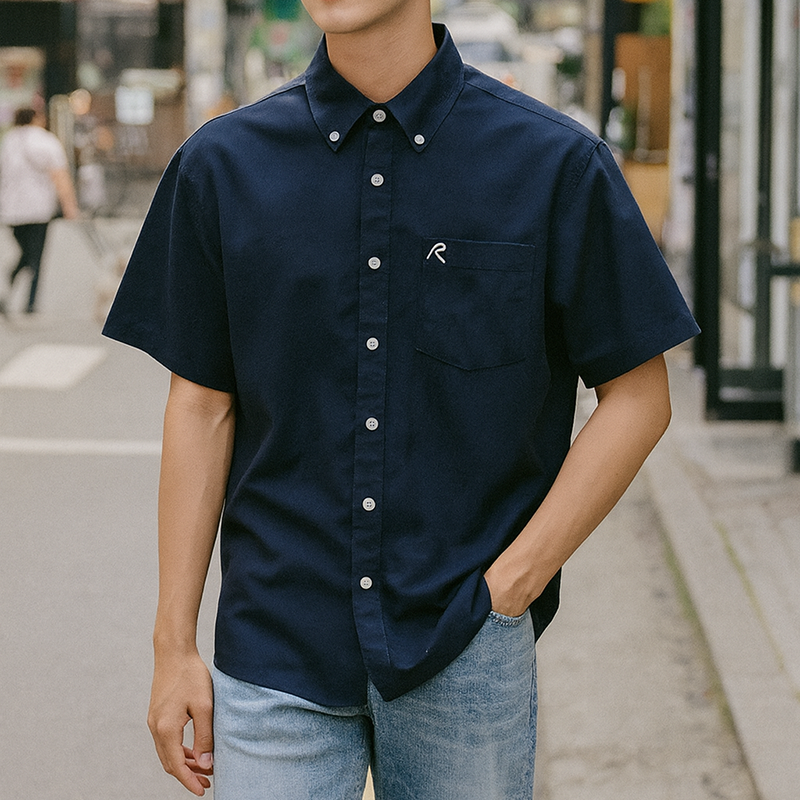 Kho sỉ áo Sơ Mi Nam Oxford Tay Ngắn Có Túi Rayman Rurumen( Có size 3x)