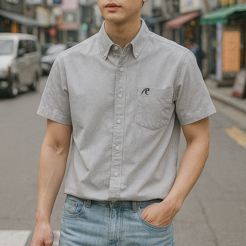 Kho sỉ áo Sơ Mi Nam Oxford Tay Ngắn Có Túi Rayman Rurumen( Có size 3x)