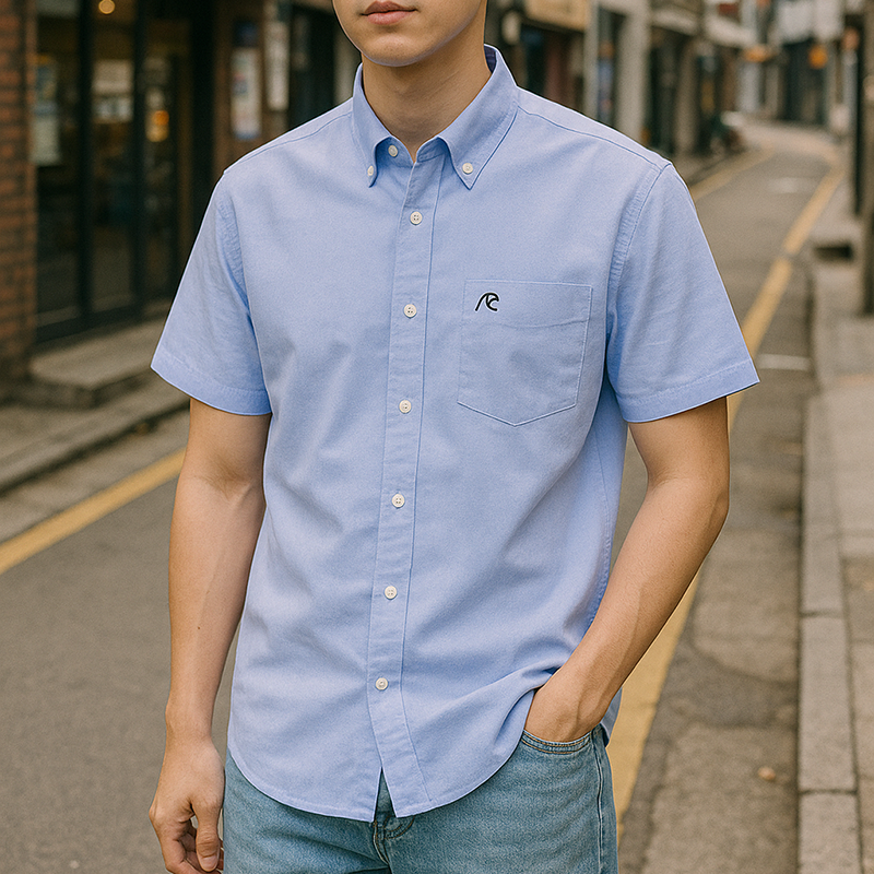 Kho sỉ áo Sơ Mi Nam Oxford Tay Ngắn Có Túi Rayman Rurumen( Có size 3x)