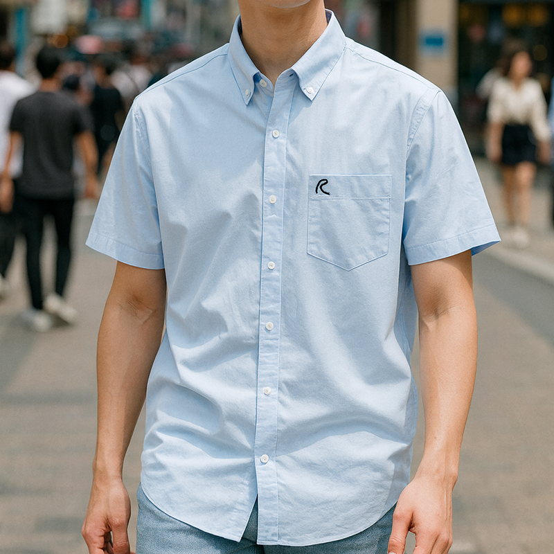 Kho sỉ áo Sơ Mi Nam Oxford Tay Ngắn Có Túi Rayman Rurumen( Có size 3x)