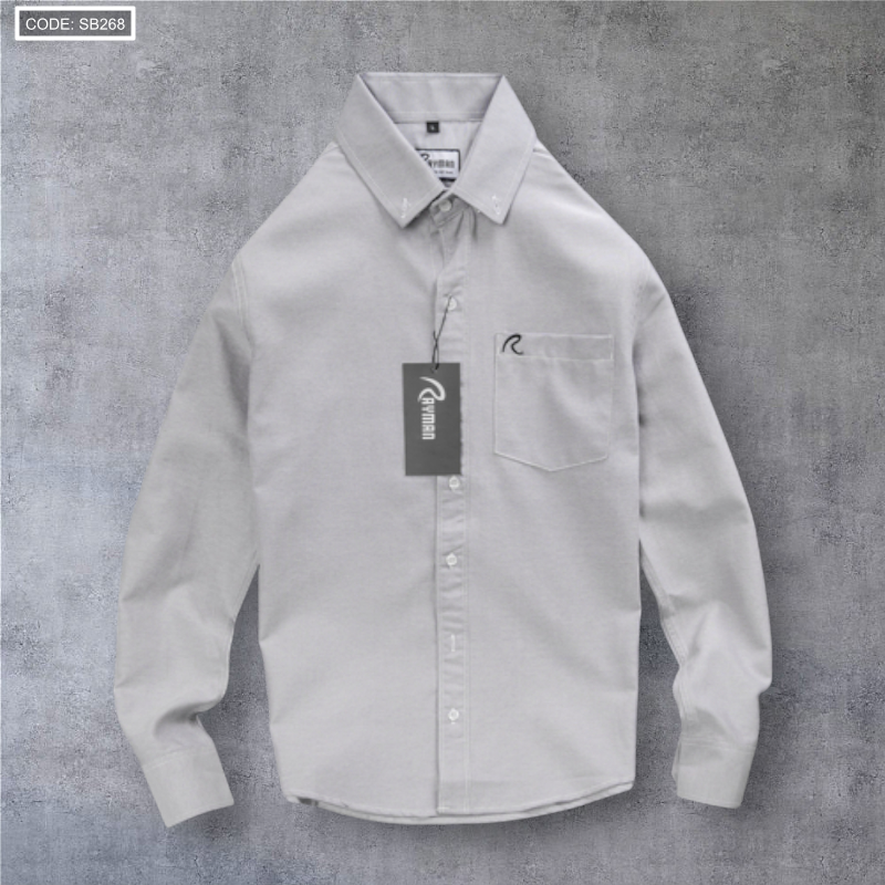 Áo Sơ Mi Nam Tay Dài Oxford Có Túi Rayman