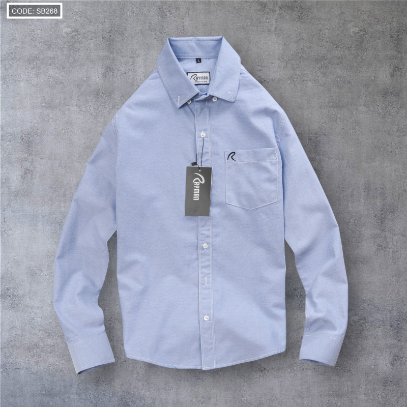 Áo Sơ Mi Nam Tay Dài Oxford Có Túi Rayman