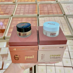 Combo Peel da + Kem phục hồi Meea Origin
