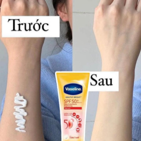 Sữa Dưỡng Thể Vaseline Healthy Bright Spf 50+ Daily Protection Brightening Serum 300ml (Hàng nhập khẩu có tem phụ)