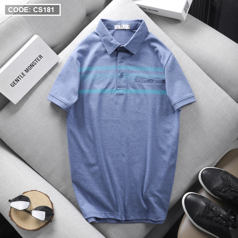 17176-z3543299017823-a51d8e35014ae1b2a86c974fba3a2d85-4.png Áo Thun Nam Tay Ngắn Có Cổ Có Túi Thun Cotton Đốm - CS181