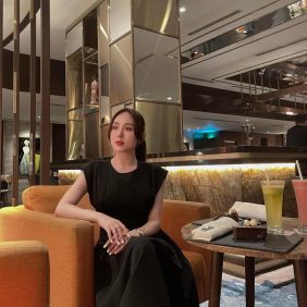 Đầm nữ chít li eo tay con - VD5780