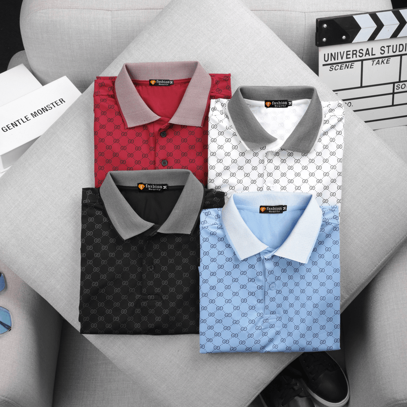 Áo thun nam cổ bẻ họa tiết thun cá sấu poly( có size 3x)
