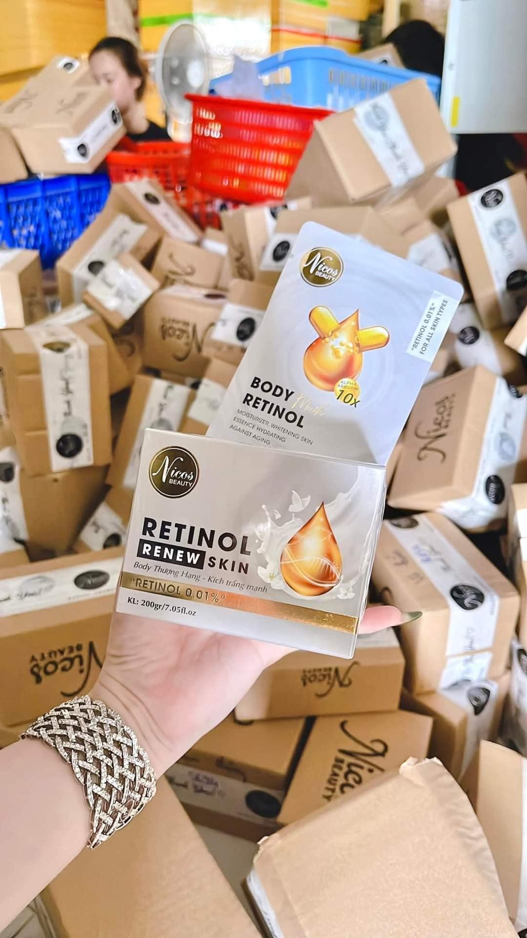 Kem body Retinol Nicos beauty chính hãng Kem body Retinol Nicos beauty chính hãng