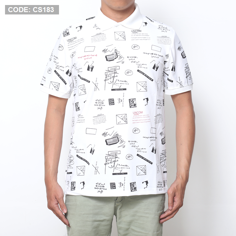 Kho sỉ áo Thun Nam Cổ Bẻ In Hình Họa Tiết (Có Size 3XL)