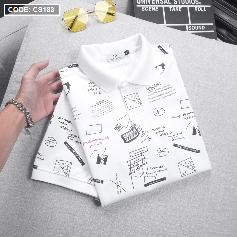 Kho sỉ áo Thun Nam Cổ Bẻ In Hình Họa Tiết (Có Size 3XL)