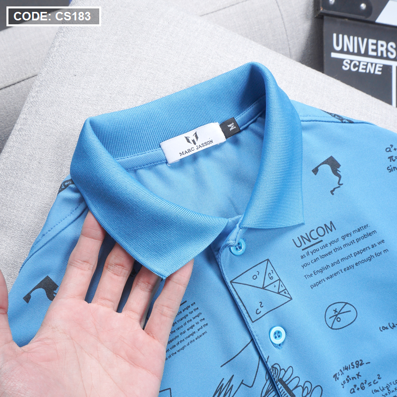 Kho sỉ áo Thun Nam Cổ Bẻ In Hình Họa Tiết (Có Size 3XL)