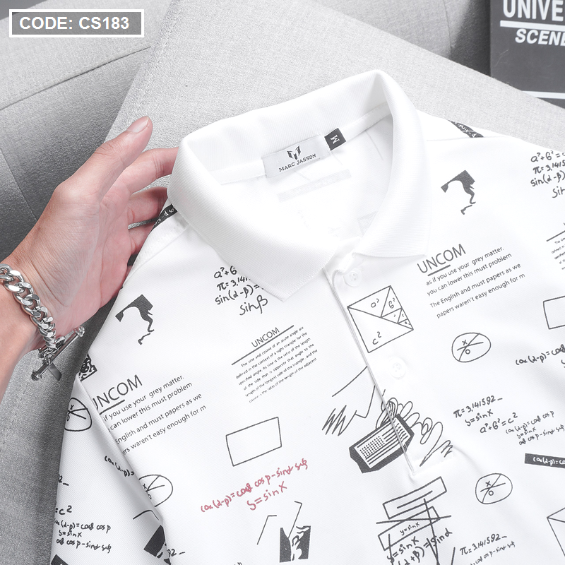 Kho sỉ áo Thun Nam Cổ Bẻ In Hình Họa Tiết (Có Size 3XL)