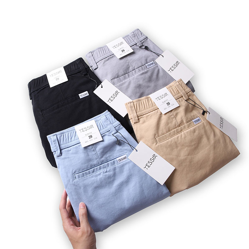 Quần Short Nam Kaki Lưng Thun Co Giãn Yessir Cao Cấp (Có Size 36)
