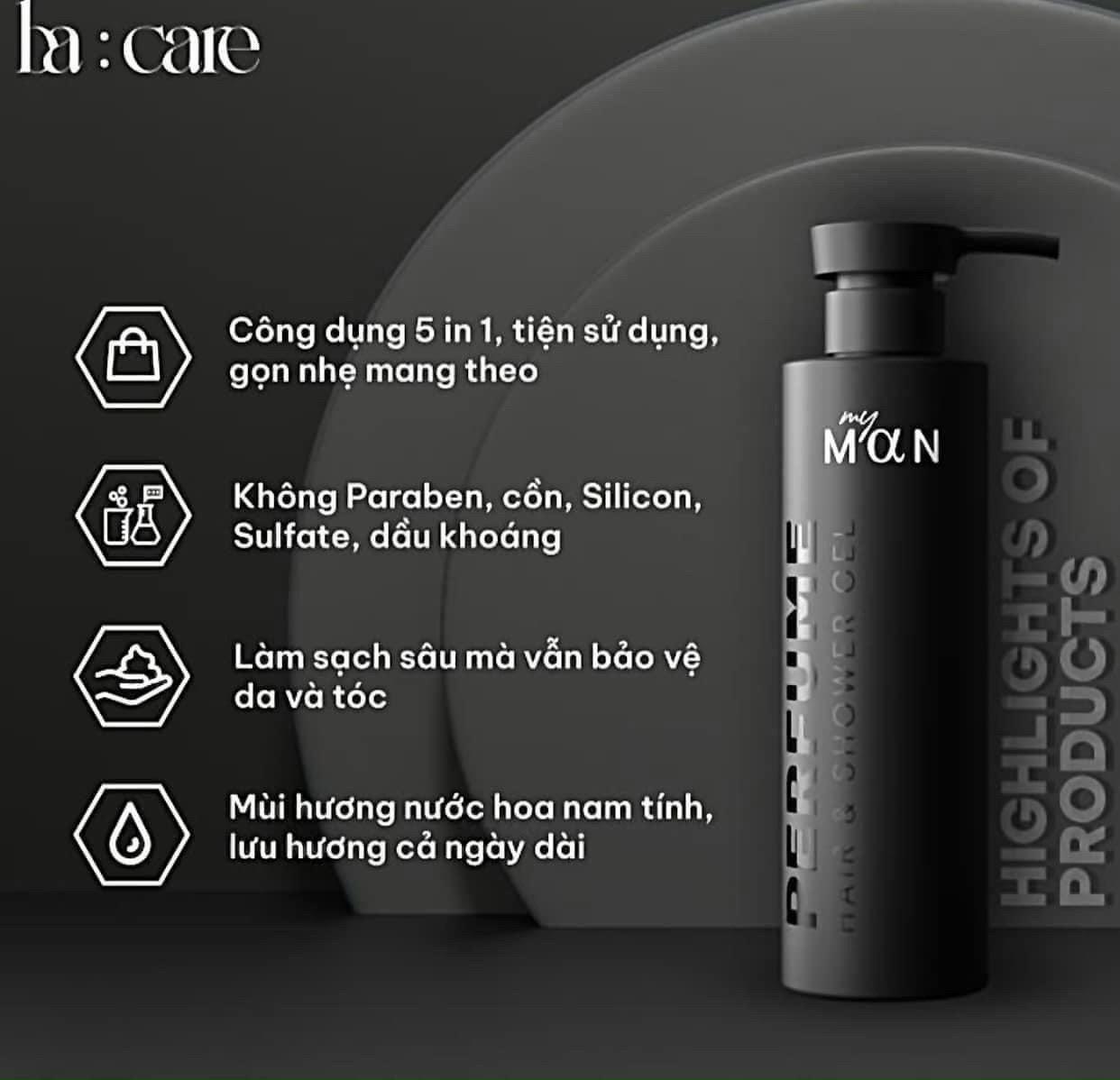 Sữa Tắm Gội 5 in 1 My Man Ba : Care Bảo Anh chính hãng Sữa Tắm Gội 5 in 1 My Man Ba : Care Bảo Anh chính hãng