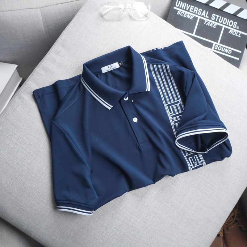 Shop sỉ áo Thun Nam Có Cổ Cá Sấu Poly Phối Họa Tiết Sọc (Có Size 3XL)