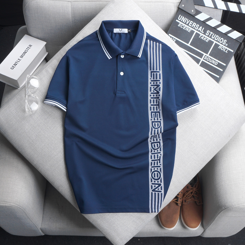 Shop sỉ áo Thun Nam Có Cổ Cá Sấu Poly Phối Họa Tiết Sọc (Có Size 3XL)