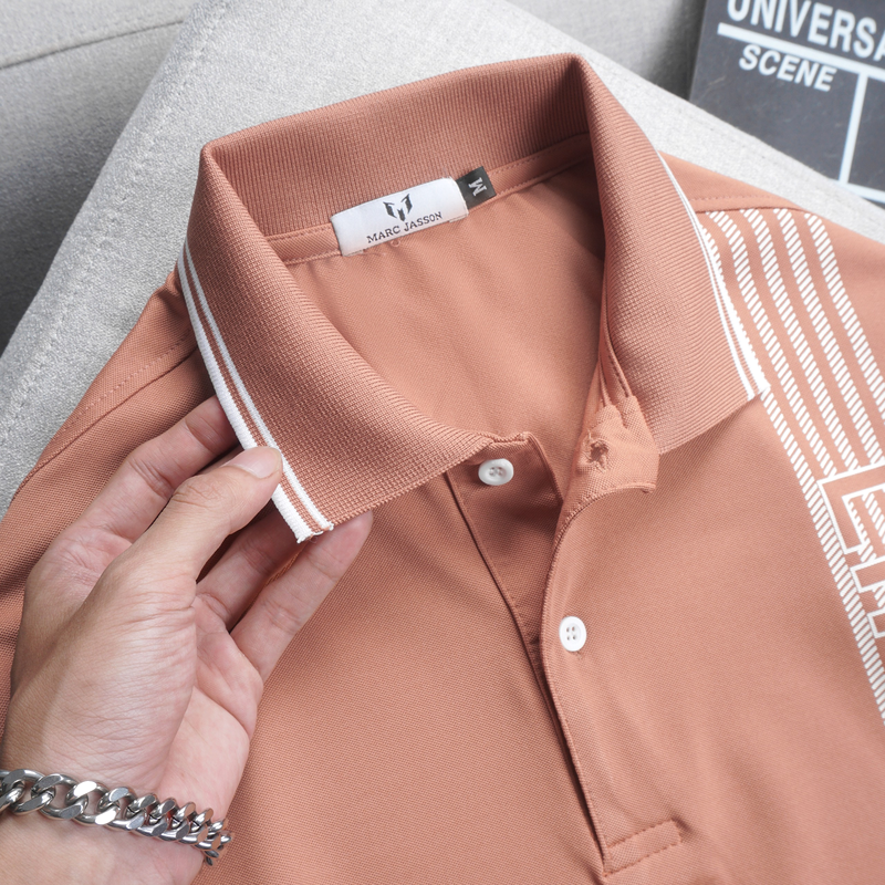 Shop sỉ áo Thun Nam Có Cổ Cá Sấu Poly Phối Họa Tiết Sọc (Có Size 3XL)