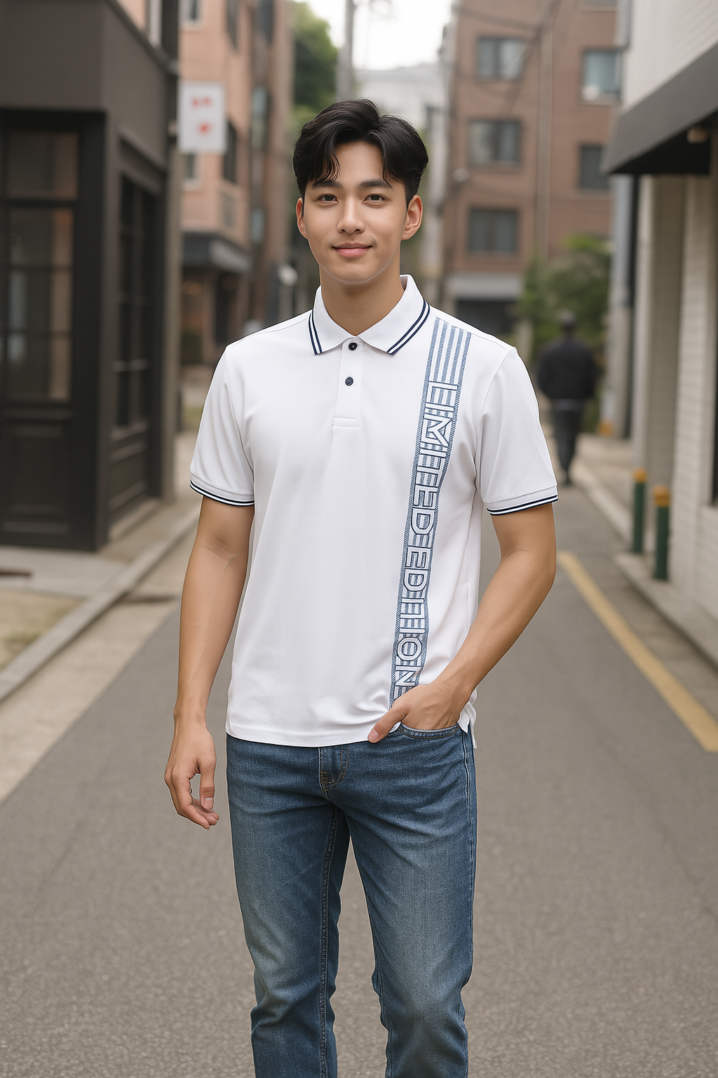 Shop sỉ áo Thun Nam Có Cổ Cá Sấu Poly Phối Họa Tiết Sọc (Có Size 3XL)