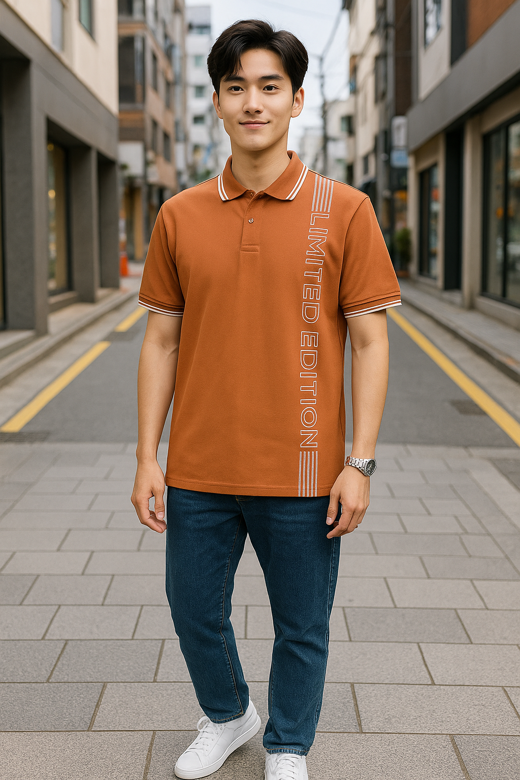 Shop sỉ áo Thun Nam Có Cổ Cá Sấu Poly Phối Họa Tiết Sọc (Có Size 3XL)