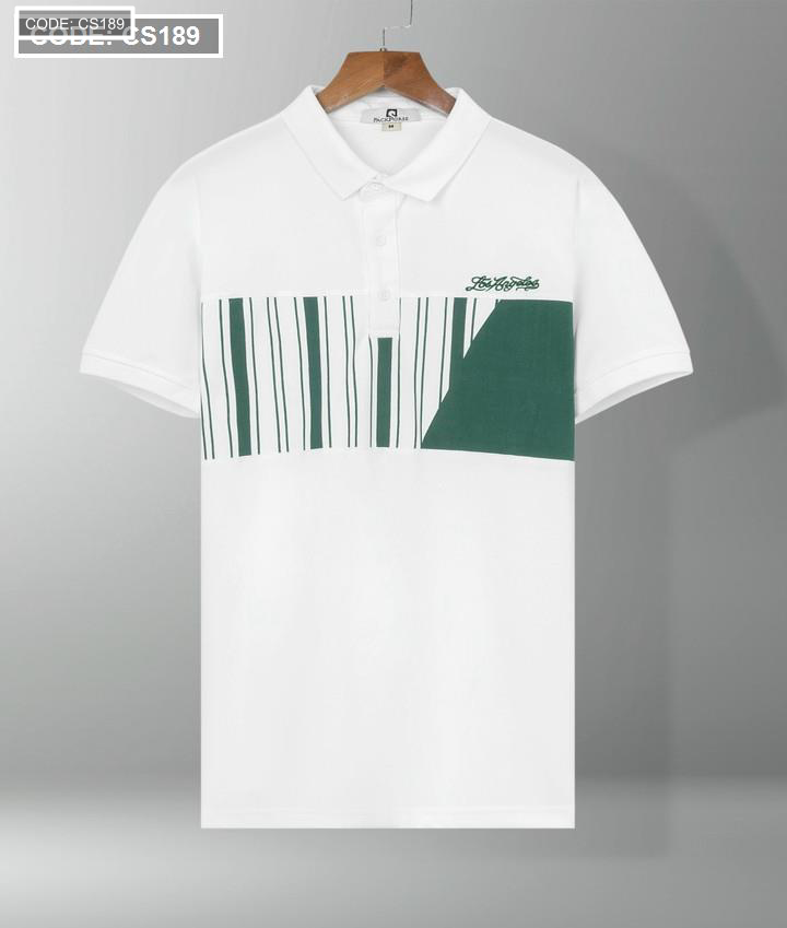 Áo Thun Nam Có Cổ Phối Họa Tiết Sọc Ngang Cá Sấu Poly (Có Size 3XL)