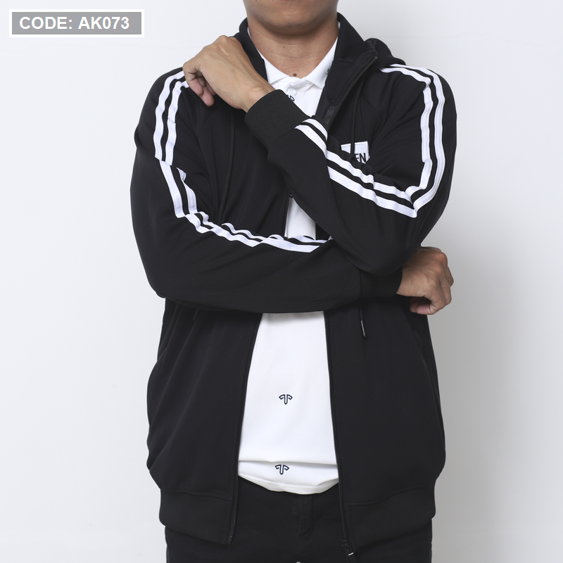 Shop sỉ áo Khoác Nam Thun Thể Thao Rurumen Có Nón Thêu Logo