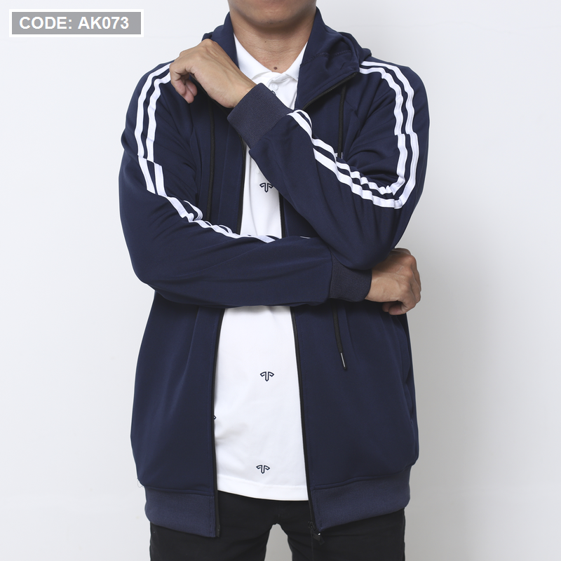 Shop sỉ áo Khoác Nam Thun Thể Thao Rurumen Có Nón Thêu Logo