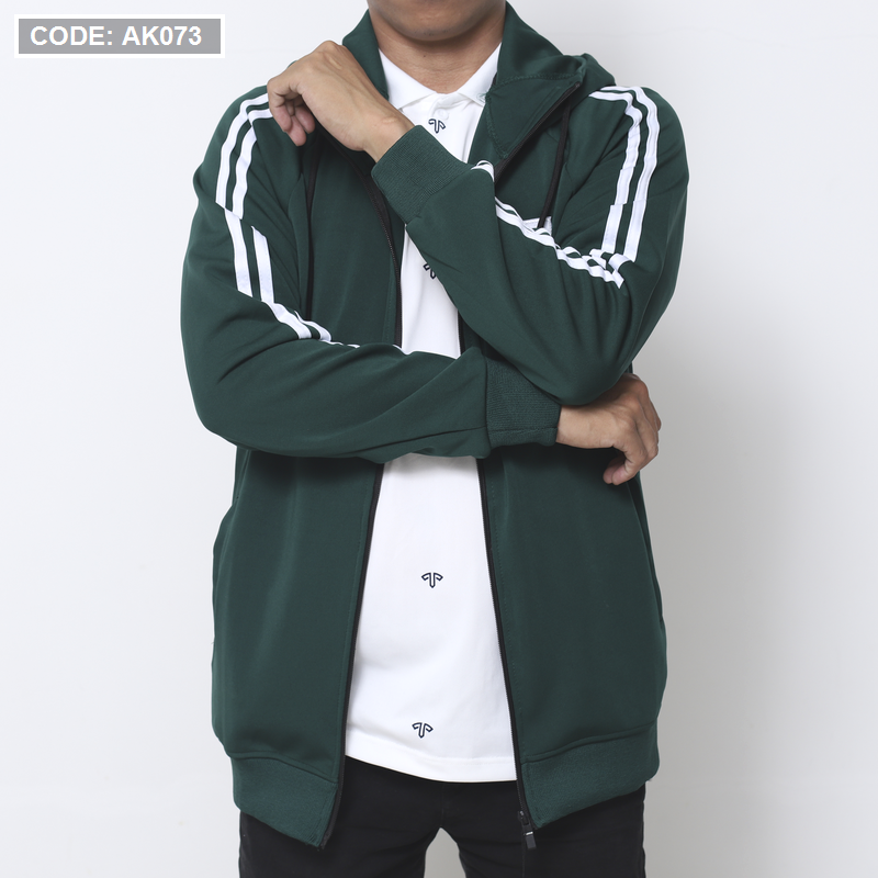 Shop sỉ áo Khoác Nam Thun Thể Thao Rurumen Có Nón Thêu Logo