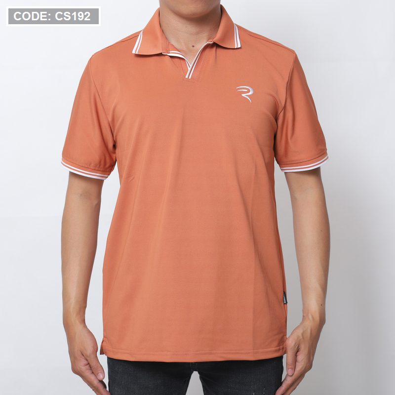 17810-img-7265.png Áo Thun Nam Cá Sấu Polo Viền Bo Ngực Thêu Logo Chữ R (Có Size 3XL) - CS192