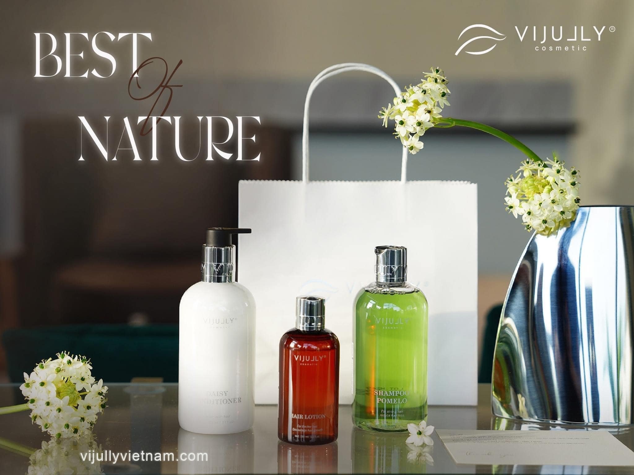 Shop sỉ combo Dầu Gội Xả Xịt Bưởi Vijully Phiên Bản Mới