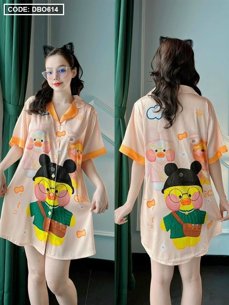 Váy ngủ pijama lụa Thái Tuấn cao cấp PJ460 - Hana Lady